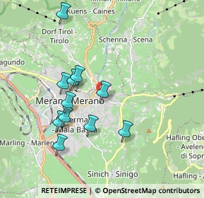 Mappa Via del Ruscello, 39012 Merano BZ, Italia (1.70727)