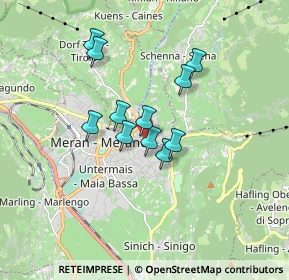 Mappa Via del Ruscello, 39012 Merano BZ, Italia (1.24545)