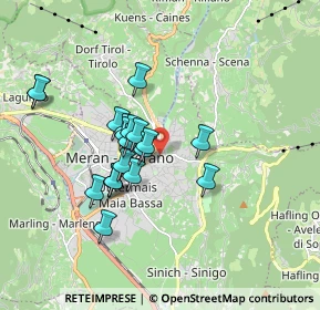 Mappa Via Salita Alla Chiesa, 39012 Merano BZ, Italia (1.4265)