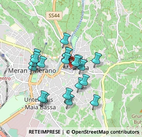 Mappa Via Salita Chiesa, 39012 Merano BZ, Italia (0.7305)