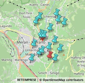 Mappa Via Salita Chiesa, 39012 Merano BZ, Italia (1.40389)