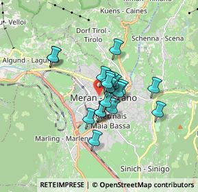 Mappa Via Carducci, 39012 Merano BZ, Italia (1.0895)