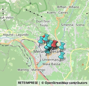 Mappa Via Vittorio Alfieri, 39012 Merano BZ, Italia (0.91667)