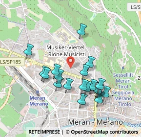 Mappa Via Vittorio Alfieri, 39012 Merano BZ, Italia (0.434)