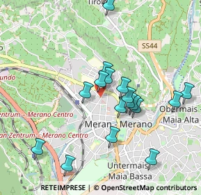 Mappa Via Monastero, 39012 Merano BZ, Italia (0.91111)