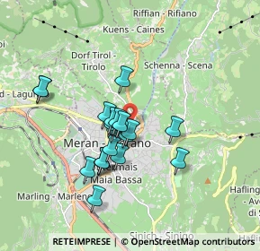 Mappa Piazza Teatro, 39012 Merano BZ, Italia (1.417)