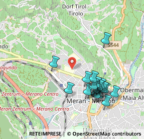 Mappa Via Giacomo Rossini, 39012 Merano BZ, Italia (0.922)