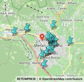 Mappa Via Giovanni Segantini, 39012 Merano BZ, Italia (1.3585)