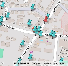 Mappa Via degli Alpini, 39012 Merano BZ, Italia (0.06538)