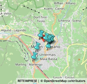 Mappa Via Mainardo, 39012 Merano BZ, Italia (1.02636)