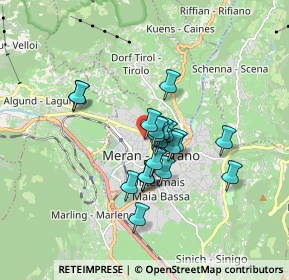 Mappa Via Mainardo, 39012 Merano BZ, Italia (1.2115)
