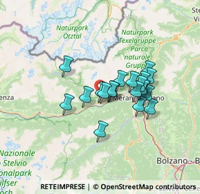 Mappa Monte di Sole, 39025 Naturno BZ, Italia (9.89)