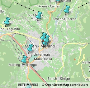 Mappa Via Leonardo da Vinci, 39012 Merano BZ, Italia (2.54)