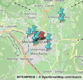 Mappa Via Haller, 39012 Merano BZ, Italia (0.91786)