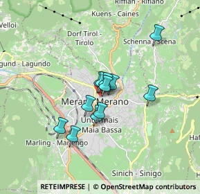 Mappa Via Cassa di Risparmio, 39012 Merano BZ, Italia (1.08833)
