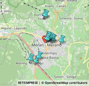 Mappa Corso della Libertà 184 Freiheitsstrasse, 39012 Merano BZ, Italia (1.03923)