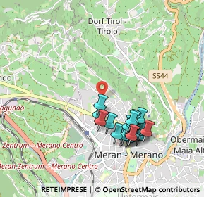 Mappa Via Mozart, 39012 Merano BZ, Italia (0.869)