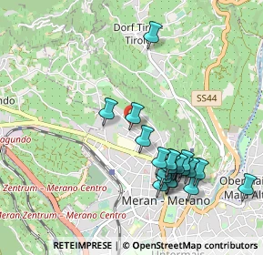 Mappa Via Mozart, 39012 Merano BZ, Italia (0.9725)