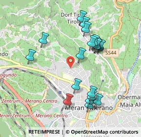 Mappa Via Mozart, 39012 Merano BZ, Italia (0.9175)