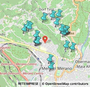 Mappa Via Mozart, 39012 Merano BZ, Italia (0.8355)