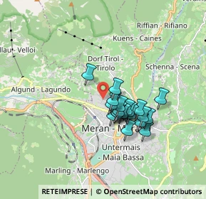 Mappa Via Mozart, 39012 Merano BZ, Italia (1.2325)
