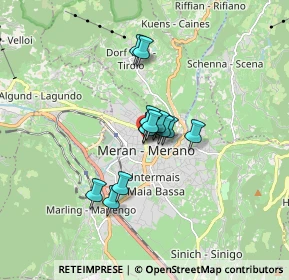 Mappa Piazza del Grano, 39012 Merano BZ, Italia (0.99692)