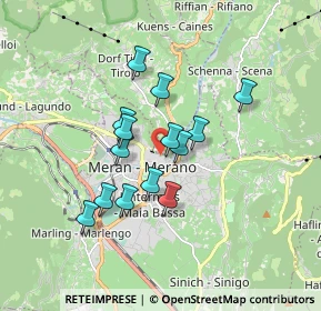 Mappa Pfarrplatz 2, 39012 Merano BZ, Italia (1.32429)