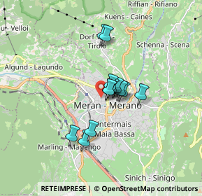 Mappa Via Otto Huber Strasse, 39012 Merano BZ, Italia (1.08615)