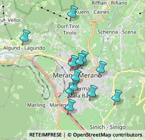 Mappa Via Otto Huber Strasse, 39012 Merano BZ, Italia (1.53833)