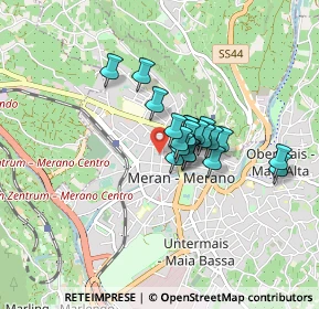 Mappa Via Otto Huber Strasse, 39012 Merano BZ, Italia (0.525)
