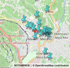 Mappa Via Otto Huber Strasse, 39012 Merano BZ, Italia (0.6945)
