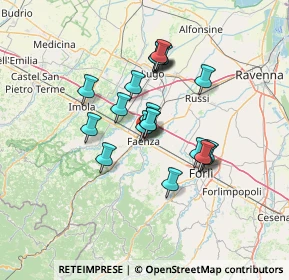Mappa Via Acquatino, 48018 Faenza RA, Italia (10.892)