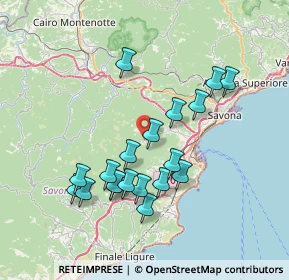 Mappa Via Veirasca, 17047 Quiliano SV, Italia (7.09895)