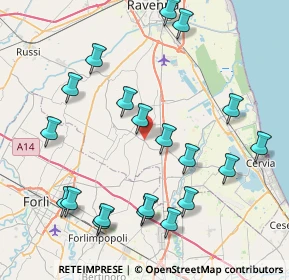 Mappa Via Erbosa, 48125 San Pietro In Campiano RA, Italia (9.275)