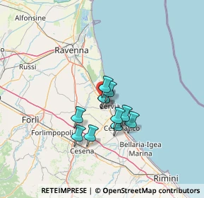 Mappa Via Bassona, 48015 Cervia RA, Italia (9.16636)