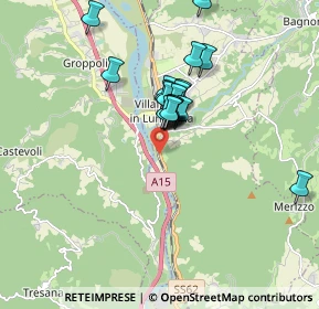 Mappa CAP, 54028 Villafranca in Lunigiana MS, Italia (1.385)