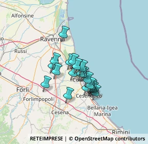 Mappa Via delle Aie, 48015 Cervia RA, Italia (8.7395)