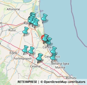 Mappa Via delle Aie, 48015 Cervia RA, Italia (13.4335)