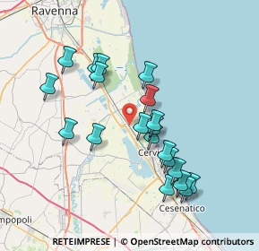 Mappa Via delle Aie, 48015 Cervia RA, Italia (7.0665)