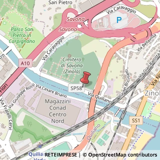Mappa Via quiliano 46/r, 17100 Savona, Savona (Liguria)