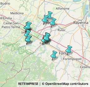 Mappa Via Baroncini, 48018 Faenza RA, Italia (11.07375)