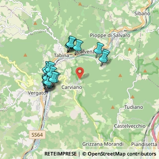 Mappa Via Carviano, 40038 Vergato BO, Italia (1.76667)