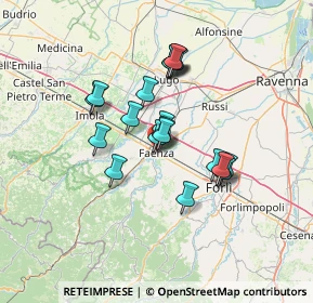 Mappa Via Ugolino D'Azzo Ubaldini, 48018 Faenza RA, Italia (10.8855)