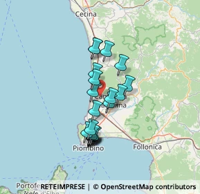 Mappa Unnamed Road, 57027 San Vincenzo LI, Italia (10.9065)