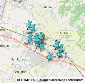Mappa Via Friuli Venezia Giulia, 06083 Bastia Umbra PG, Italia (1.216)