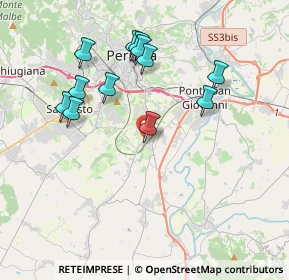 Mappa SS Marscianese, 06126 Perugia PG, Italia (3.88167)