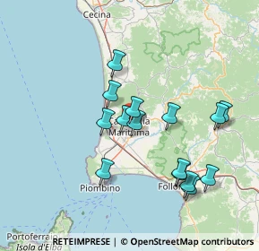 Mappa Via Giacomo Leopardi, 57021 Campiglia Marittima LI, Italia (14.20933)