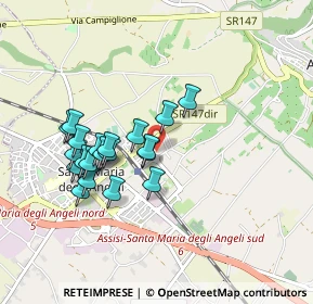 Mappa Via Giosuè Borsi, 06081 Santa Maria degli Angeli PG, Italia (0.8265)