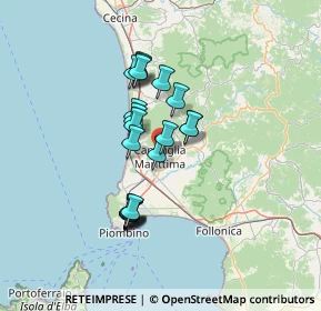 Mappa Via 25 Luglio, 57021 Campiglia Marittima LI, Italia (10.9965)