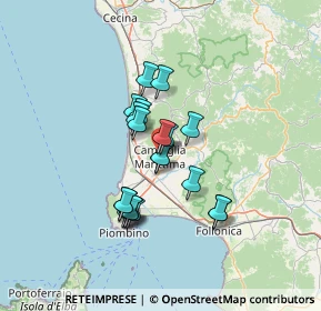 Mappa Via 25 Luglio, 57021 Campiglia Marittima LI, Italia (10.553)